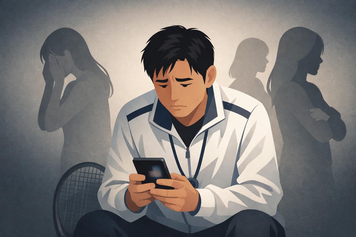 연인과의 성관계 영상을 다른 여성에게…유명 테니스 코치, 檢 송치