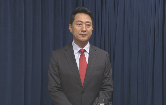 오세훈 서울시장이 16일 국민의힘 6·3 지방선거 재선거 소청에 대한 입장을 발표하고 있다. 서울시·뉴시스 제공
