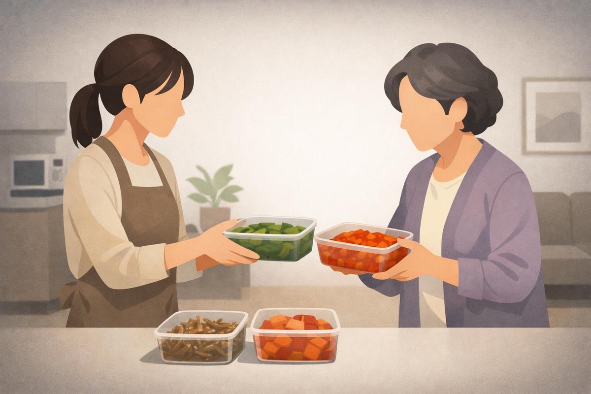 시어머니 반찬 주면 꼭 연락해야?