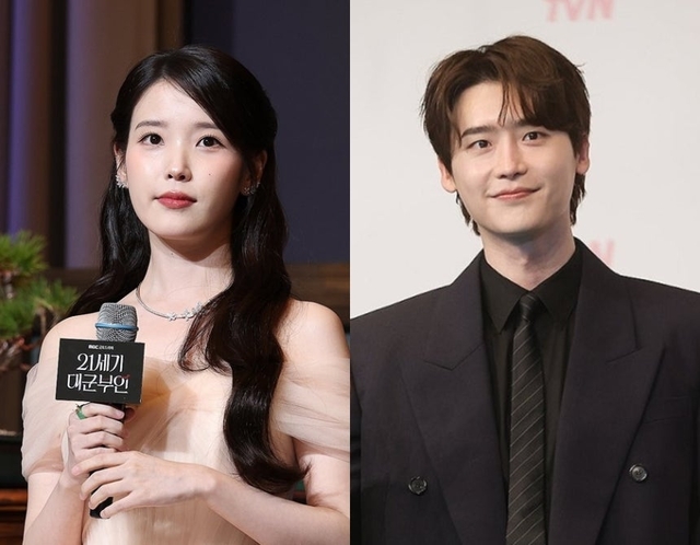 가수 아이유(왼쪽)와 배우 이종석