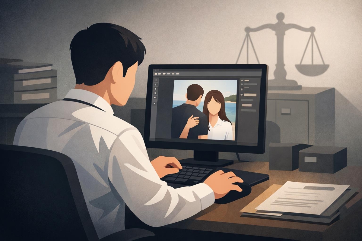 부하직원과 연인인 것처럼 합성해 카톡 프사한 50대男