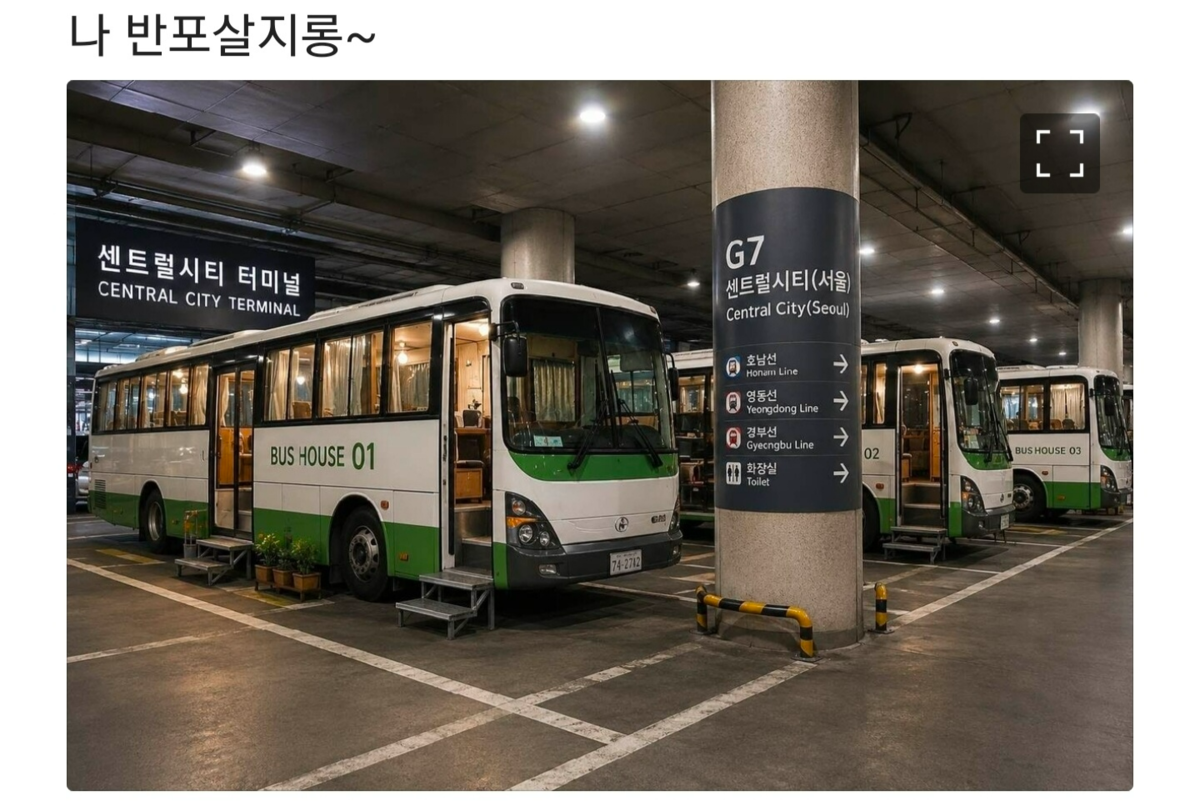 “나 반포살지롱∼센트럴 버스하우스에”…‘폐버스 청년주택’ 밈까지 등장