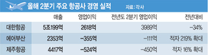 고환율 때문에… 항공사, 최대매출에도 적자 ‘울상’