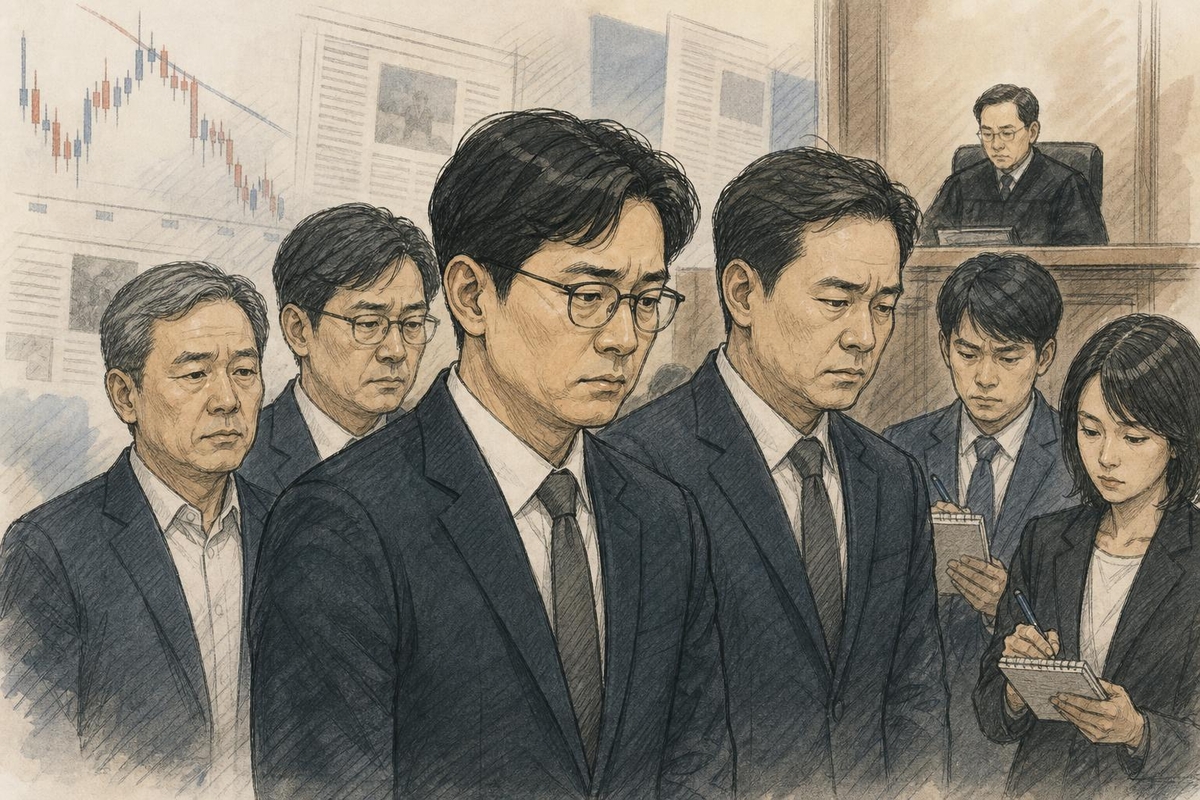 ‘ㄹㄷ’ 신호에 매도 준비…특징주 기사로 85억 챙긴 기자·회계사 법정에