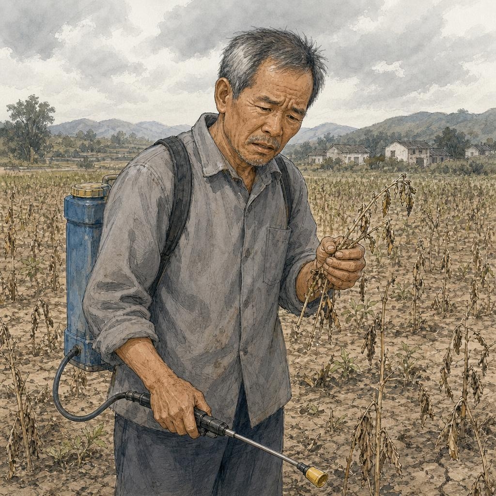 AI가 시킨 대로 약 뿌린 中 농부, 축구장 14개 참깨밭 농사 망쳐