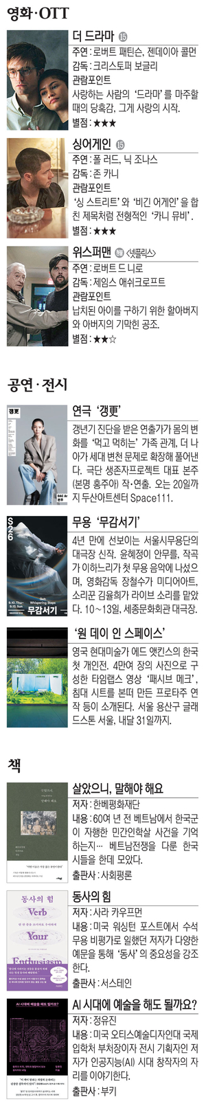 영화 ‘더 드라마’ 등[Culture Pick]