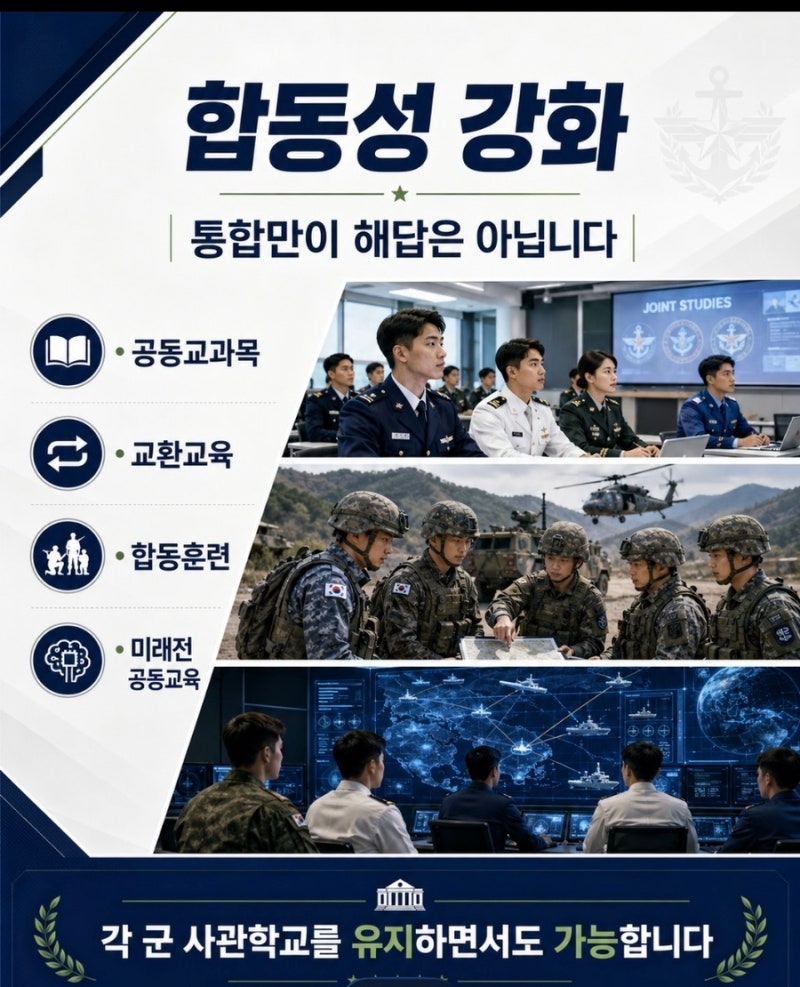 [기고]AI에 ‘합동성 강화’ 방안 물어보니…“사관학교 물리적 ‘수평적 통합’ 아닌 ‘수직적 통합’이 해법”
