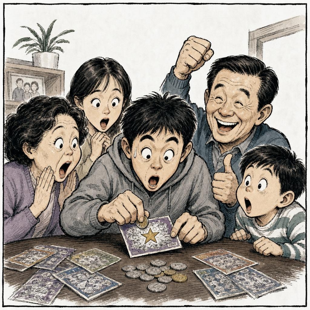 아버지가 선물한 즉석복권 10억 당첨