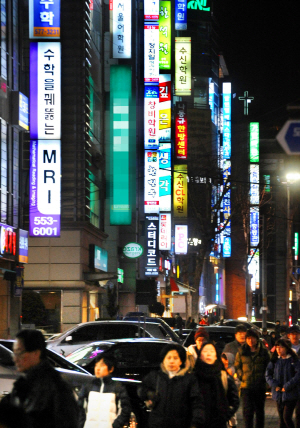 높은 사교육비 부담 탓에 자녀계획을 미루는 젊은 세대들이 늘고 있다. 사진은 서울 강남구 대치동 학원가의 모습.