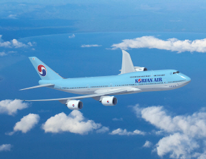 이산화탄소 배출을 기존 항공기 대비 16% 이상 줄인 B747- 8i. 대한항공 제공