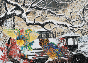 사석원, 1776년 3월 창덕궁 후원, oil on canvas, 162x227㎝, 2014.