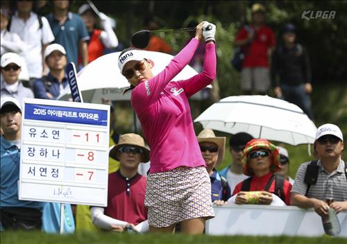 유소연 4번홀 티샷 모습.<KLPGA 사진제공>