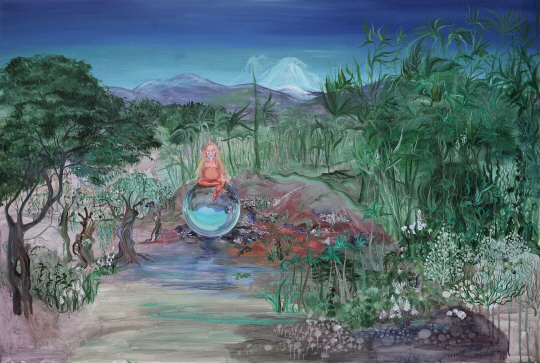 이수경 작가의 ‘전생역행그림’, 2015, 캔버스 위에 아크릴, 194×130㎝.