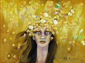 천경자 화백 ‘황금의 비’(1982).