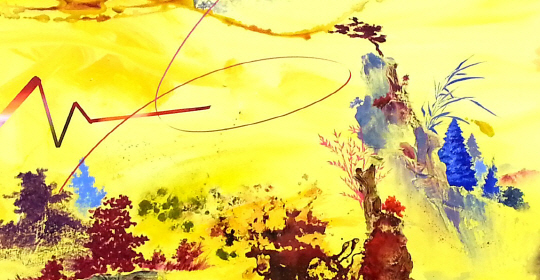 위영일, ‘2-5-5-2-5-1’(부분), 패널 위에 혼합재료, 2015.