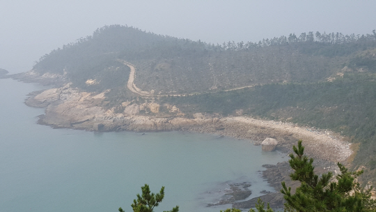 지난 22일 전남 진도군 조도면 가사도 등대에서 바라본, 안개에 둘러싸인 가사도 해안. 가사도는 자주 끼는 안개 때문에 더욱 운치있는 섬이지만, 날씨가 쾌청할 때는 제주도와 신안 홍도까지 보일 정도로 조망이 좋다.