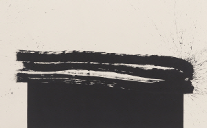 김호득, 겹-사이, 2013, 광목에 먹, 155×255㎝