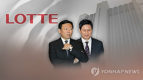 신동주(오른쪽) 전 일본롯데홀딩스 부회장과 동생 신동빈 롯데그룹 회장.