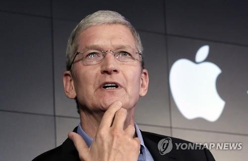팀 쿡 애플 CEO << AP=연합뉴스 자료사진 >>