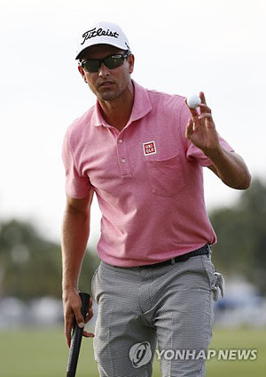 2주 연속 우승을 노리는 애덤 스콧 (AP=연합뉴스)