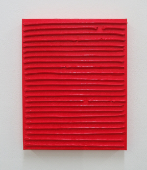 베르나르 오베르탱, 튜브에 대한 것(Fait au tube), 캔버스 위에 아크릴, 30×24㎝, 2014.   리안갤러리 제공