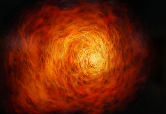 정일진, Fire-Motion, 캔버스 위에 오일, 162.2×112.1㎝, 2015