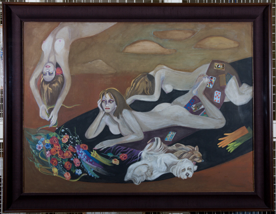 천경자, 황혼의 통곡, 종이에 채색, 96×129cm, 1995