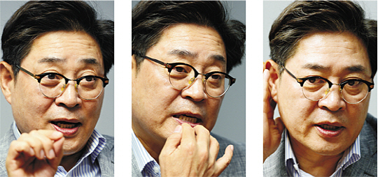서중석 전 국립과학수사연구원장이 지난 11일 문화일보와의 인터뷰에서 자신이 생생하게 겪었던 사건·사고 사례와 과학 수사 기법들을 설명하며 다양한 표정을 짓고 있다.  곽성호 기자 tray92@