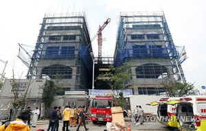 김포 주상복합건물 공사장 화재 현장