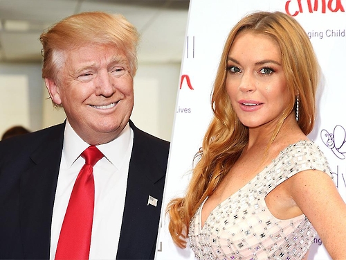 트럼프(좌)-린제이 로한(우)