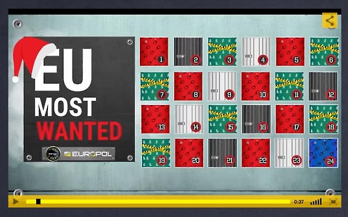 유로폴이 공개한 대림절 달력