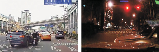 보험금을 노린 자동차 관련 보험사기가 끊이지 않고 있는 가운데 올해 상반기 보험사기 적발 건수(금융감독원 집계) 중 전체 50%에 가까운 44.8%가 자동차 보험사기로 집계됐다. 사진은 자동차 사고 관련 블랙박스 영상.