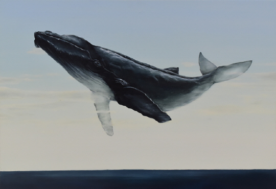 김지현, 이름 없는 고래, 72.7×50.0㎝, 캔버스 위에 오일, 2016
