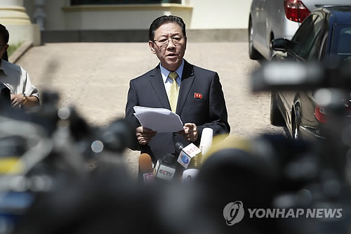 말레이시아가 추방 결정한 강철 북한대사[AP=연합뉴스 자료사진]