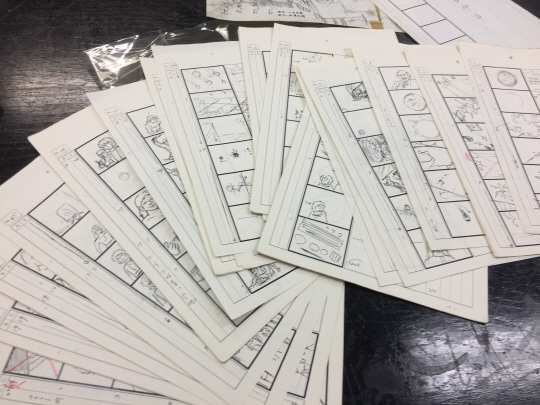 국내에서 최초로 공개되는 ‘은하철도 999’의 직필 원고.