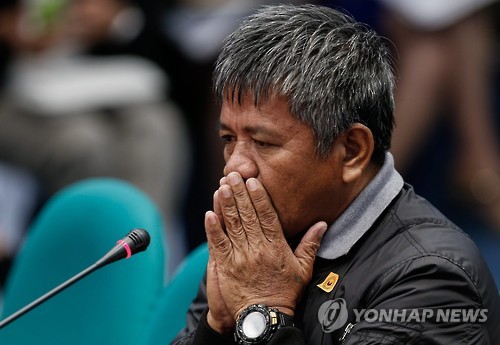 두테르테 필리핀 대통령의 살해 지시를 폭로한 전 DDS 암살요원 에드거 마토바토.[EPA=연합뉴스 자료사진]
