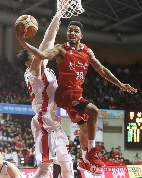 안양 KGC인삼공사 키퍼 사익스(연합뉴스 자료사진)