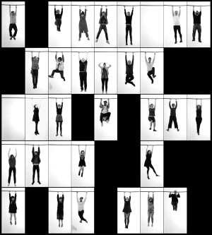 송성진, 자세들-매달림, 싱글채널비디오 3분, 2017.  아트부산 제공