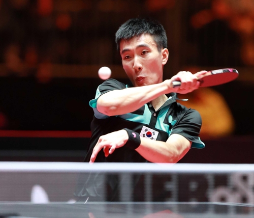 이상수 경기 모습. [대한탁구협회 사진제공]