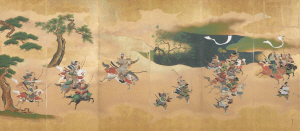 진제이 하치로도 병풍(부분). 378×166㎝.