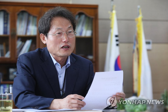 취임 3주년을 앞두고 지난 26일 연합뉴스와 인터뷰한 조희연 서울시 교육감[연합뉴스 자료사진]