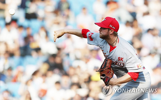 SK 선발투수 켈리(연합뉴스 자료사진)