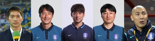 왼쪽부터 김남일, 김해운, 이재홍, 전경준, 차두리 코치