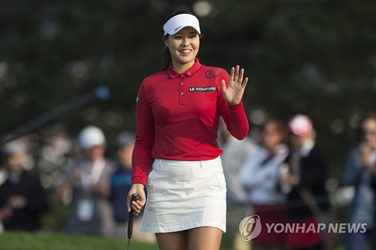 한국선수 6연승 도전에 선봉에 나선 전인지.(AP=연합뉴스)