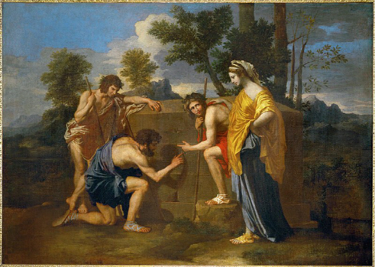 니콜라 푸생(N.Poussin)의 ‘나도 한때 아르카디아에 있었네’(Et in Arcadia Ego·1638). 낙원은 현재 실현되는 대상이 아니라 기억과 사고의 사안임을 보여주는 작품이다.