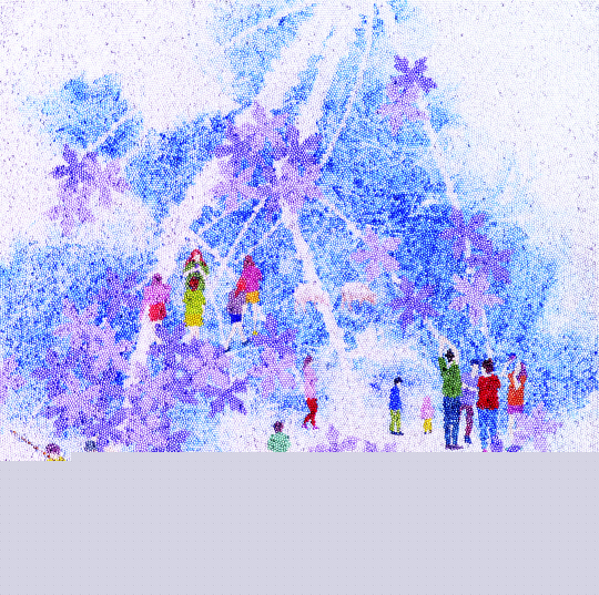 위성웅, 판타지의유희를꿈꾸다-하루, 80×80㎝, 2016