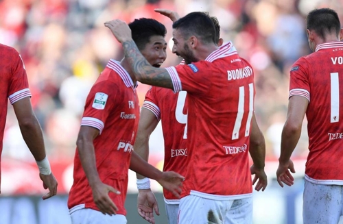 이탈리아 페루자에서 뛰는 한광성(왼쪽) [페루자 홈페이지 캡처]