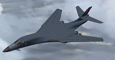 미 전략폭격기 B-1B 랜서.