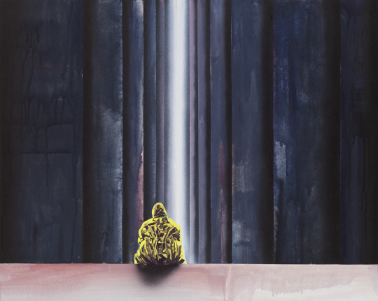 김지훈, 기다림, 90×72㎝, 장지에 먹과 채색, 2015