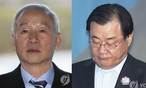 남재준(왼쪽)-이병기 전 국정원장[연합뉴스 자료사진]